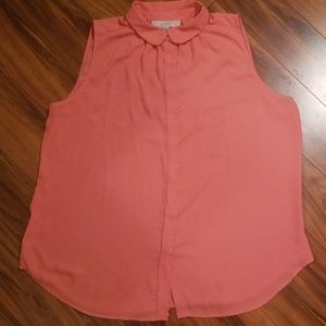 Loft sleeveless button up blouse